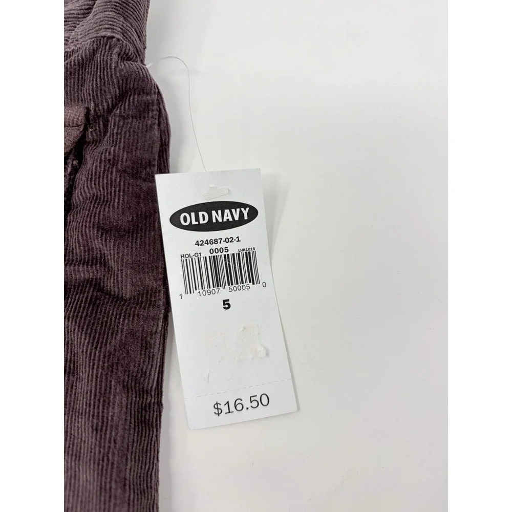 Old Navy Youth Girls Size 5 Cotton Corduroy Pull On Pleated Skirt in Purple 481